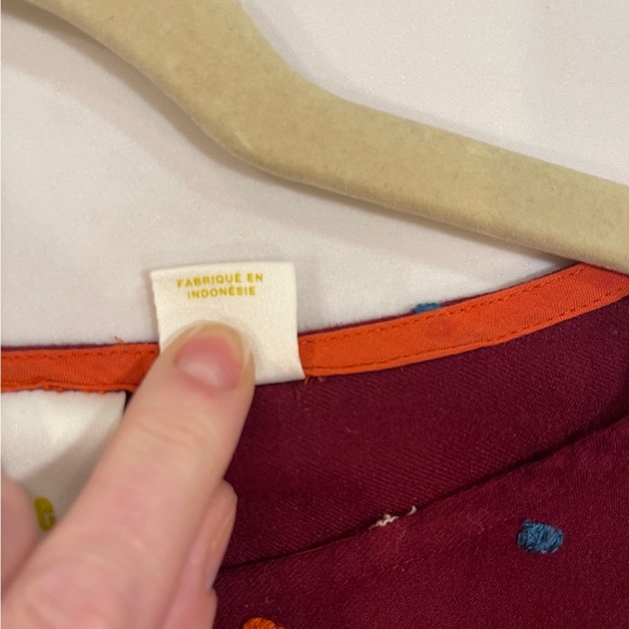 Maeve by Anthropologie Dottie Embroidered Top Red Size L NWOT - Picture 6 of 9